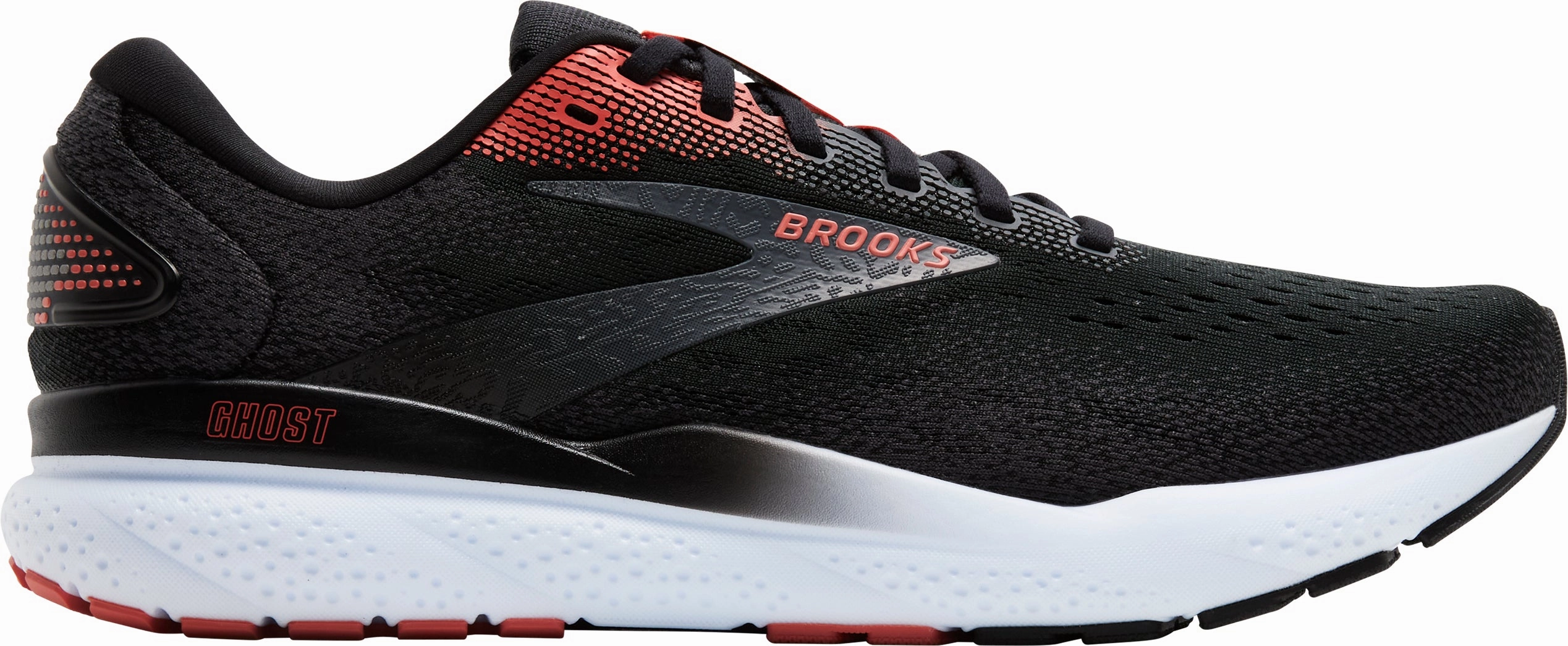 Brooks Ghost 16 Mens Running Shoes - Black Brooks breathable running shoes for performance