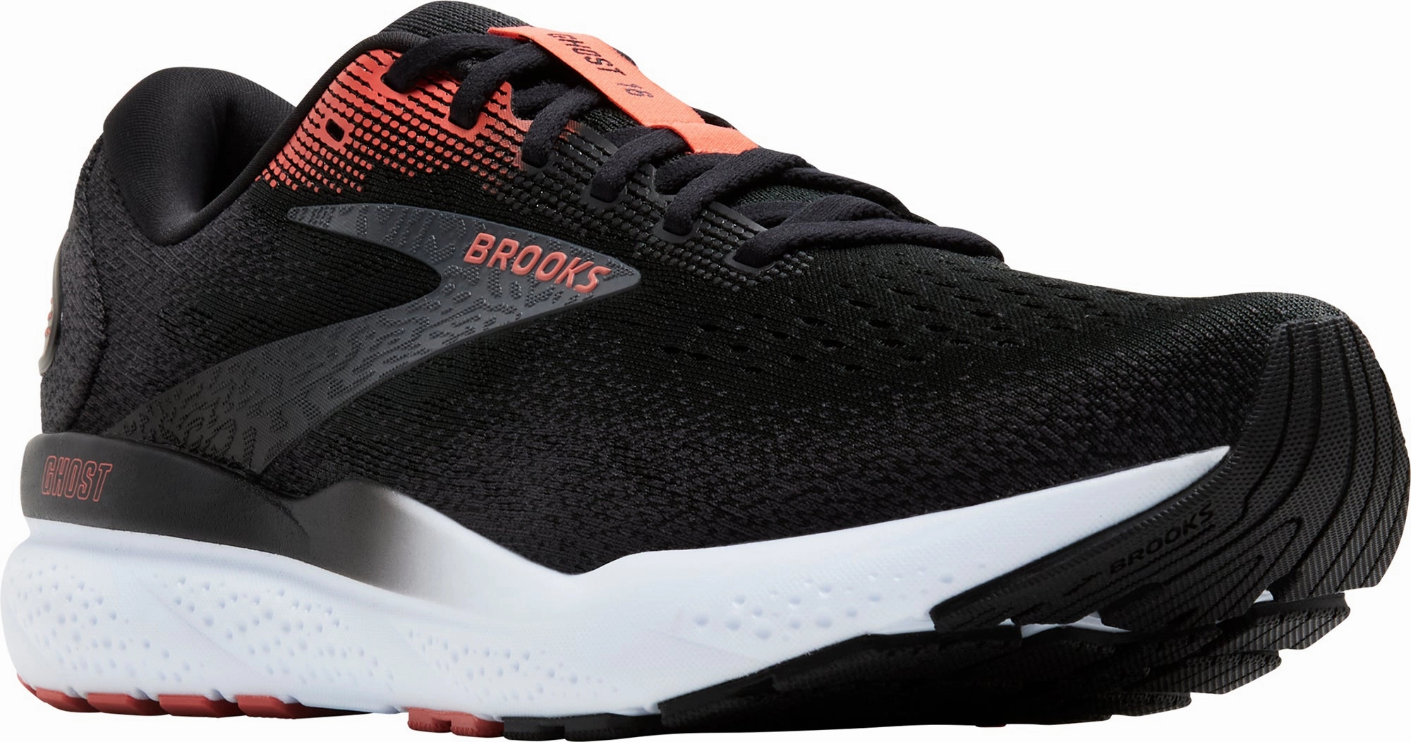 Brooks Ghost 16 Mens Running Shoes - Black Training Sneakers