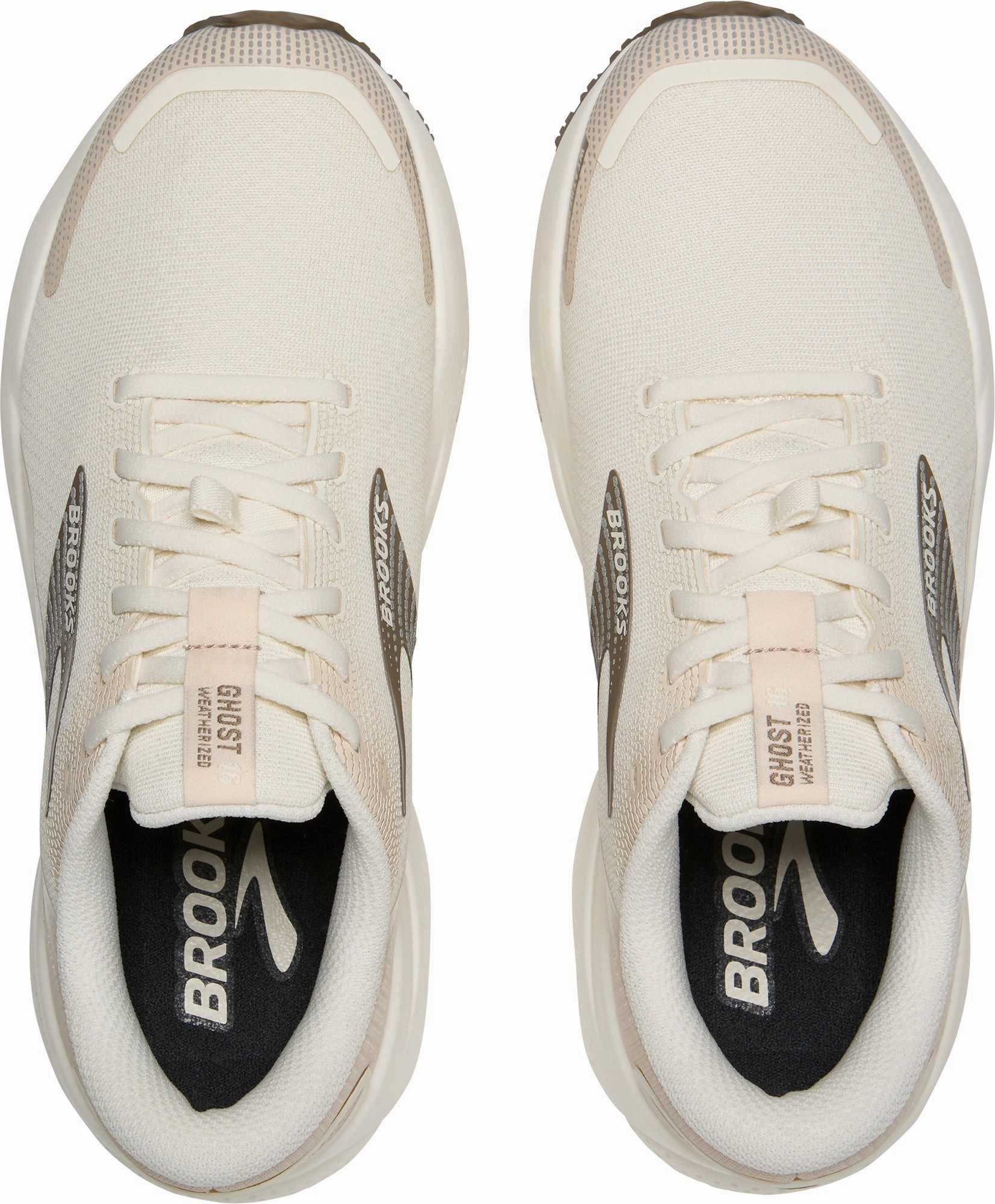 Brooks Ghost 16 Weatherized Womens Running Shoes - Cream Training Sneakers