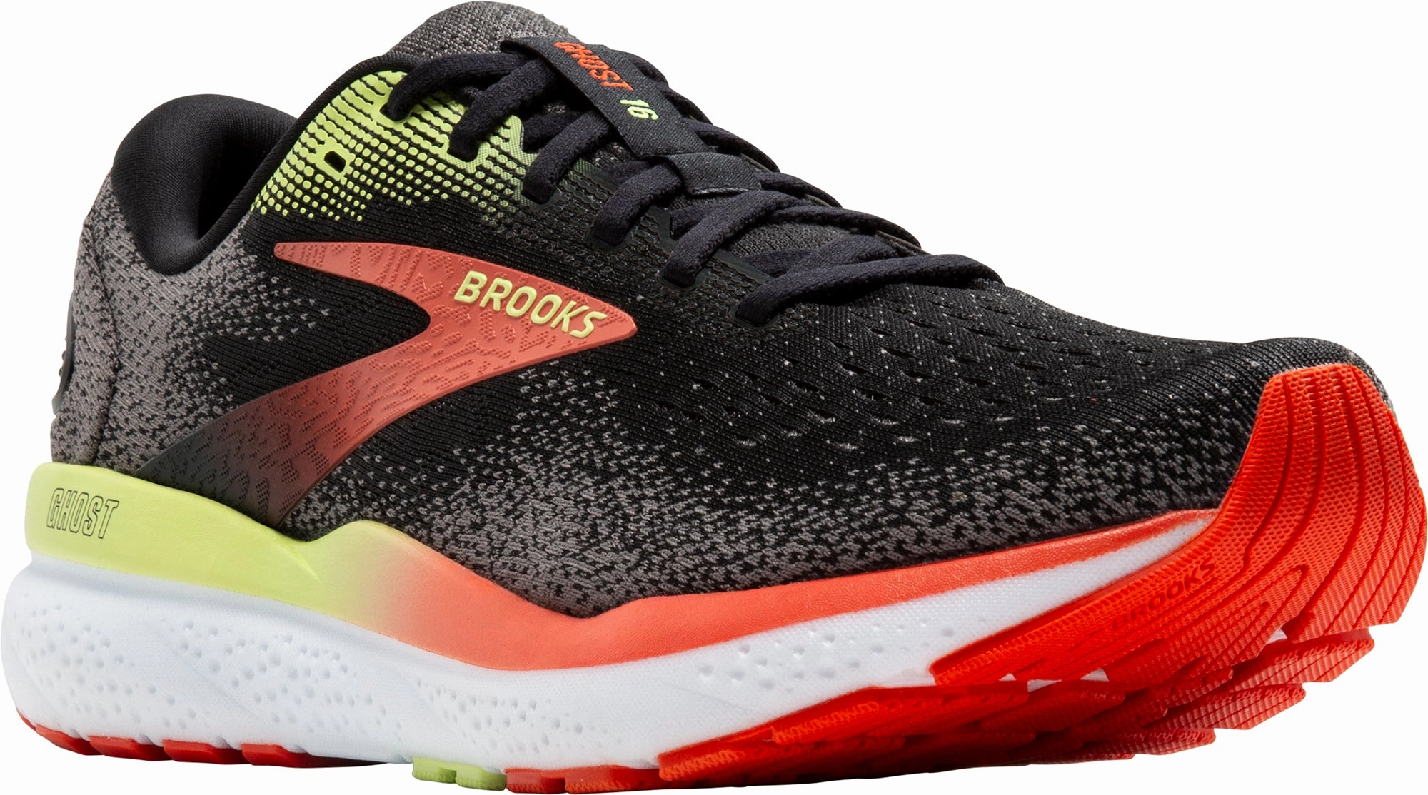 Brooks Ghost 16 WIDE FIT (2E) Mens Running Shoes - Black Distance Runners