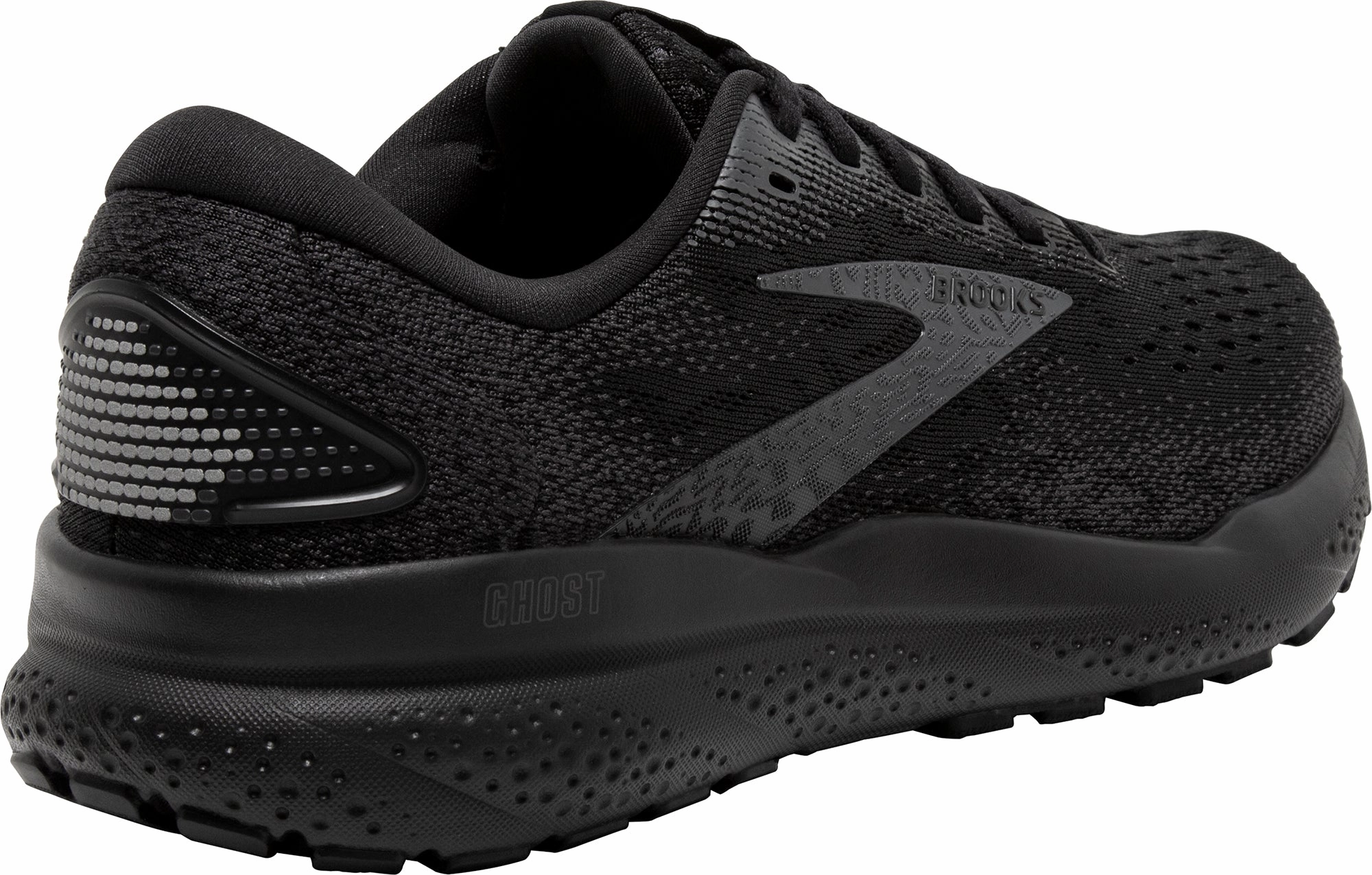 Brooks Ghost 16 WIDE FIT (2E) Mens Running Shoes - Black Training Sneakers