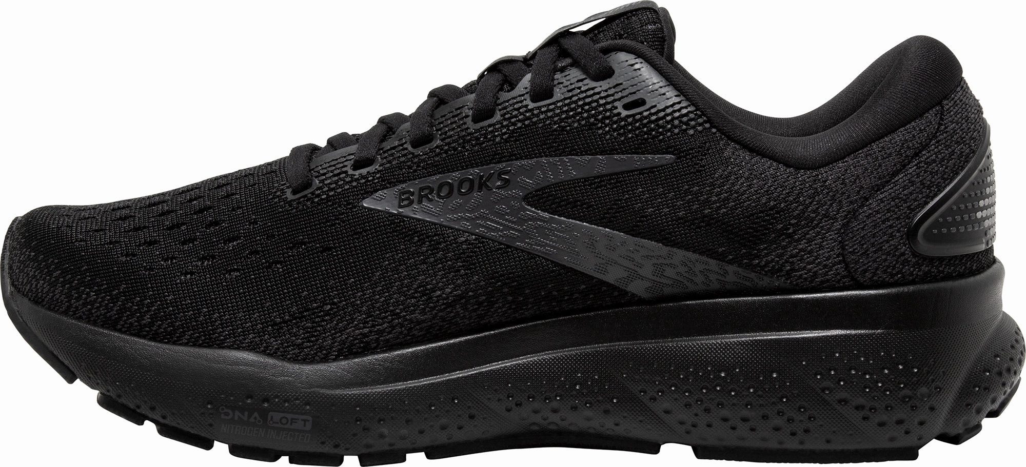 Brooks Ghost 16 WIDE FIT Womens Running Shoes - Black Distance Runners