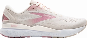 Brooks Ghost 16 Womens Running Shoes - Pink Brooks cushioned sneakers for distance running