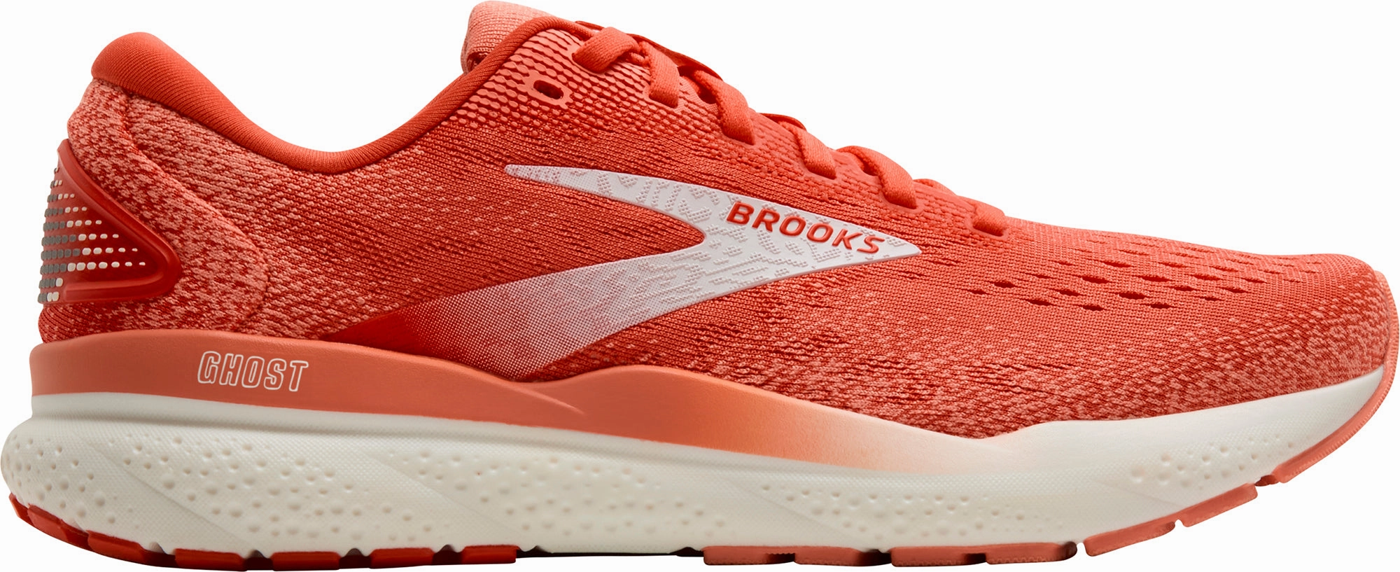 Brooks Ghost 16 Womens Running Shoes - Pink Brooks cushioned sneakers for distance running