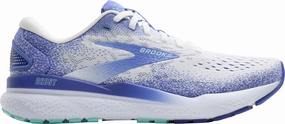 Brooks Ghost 16 Womens Running Shoes - White Brooks breathable running shoes for performance