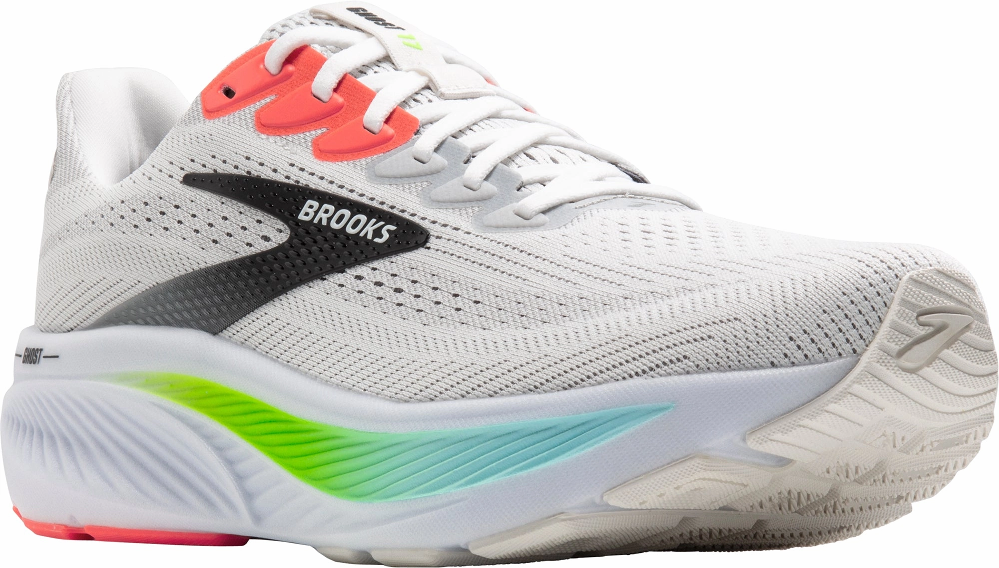 Brooks Ghost 17 Mens Running Shoes - White Distance Runners