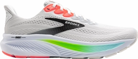 Brooks Ghost 17 Mens Running Shoes - White Brooks cushioned sneakers for distance running