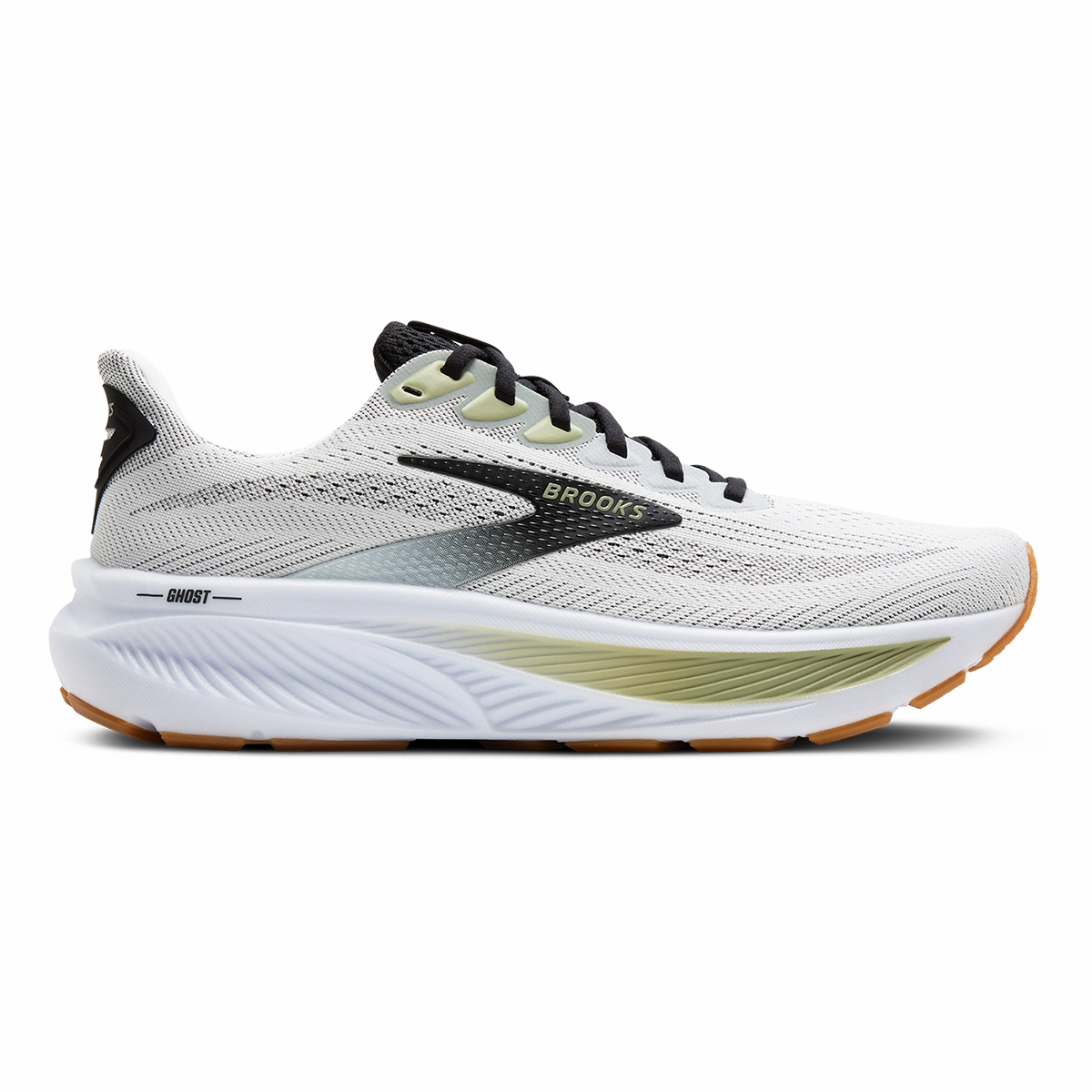 Brooks Ghost 17 White - Black - Tea Brooks running shoes with responsive cushioning