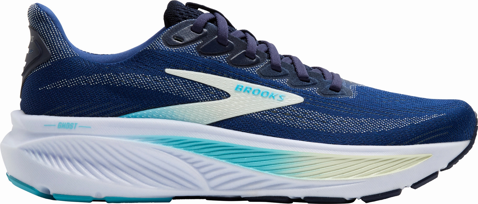 Brooks Ghost 17 WIDE FIT Womens Running Shoes - Blue Brooks breathable running shoes for performance