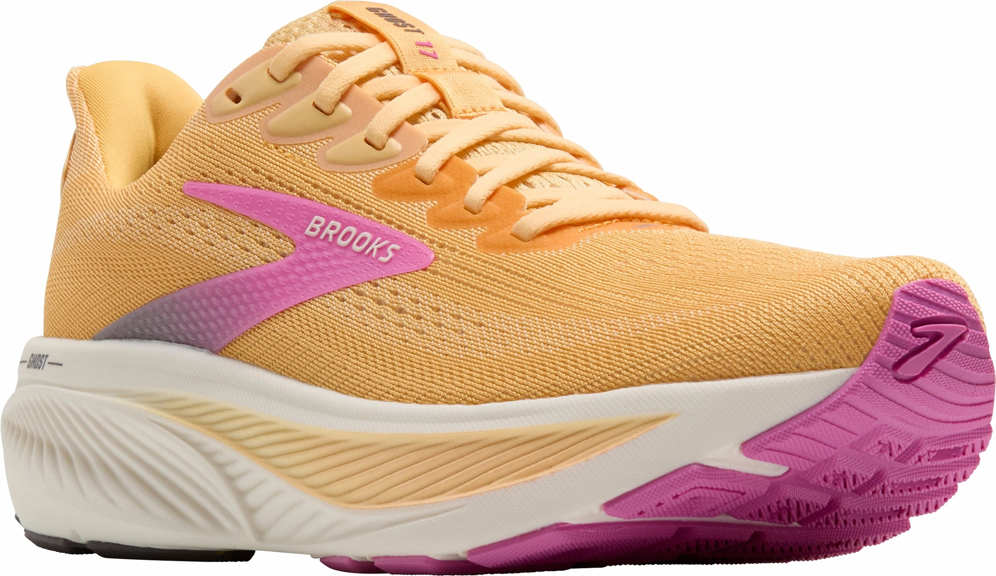 Brooks Ghost 17 Womens Running Shoes - Orange Training Sneakers