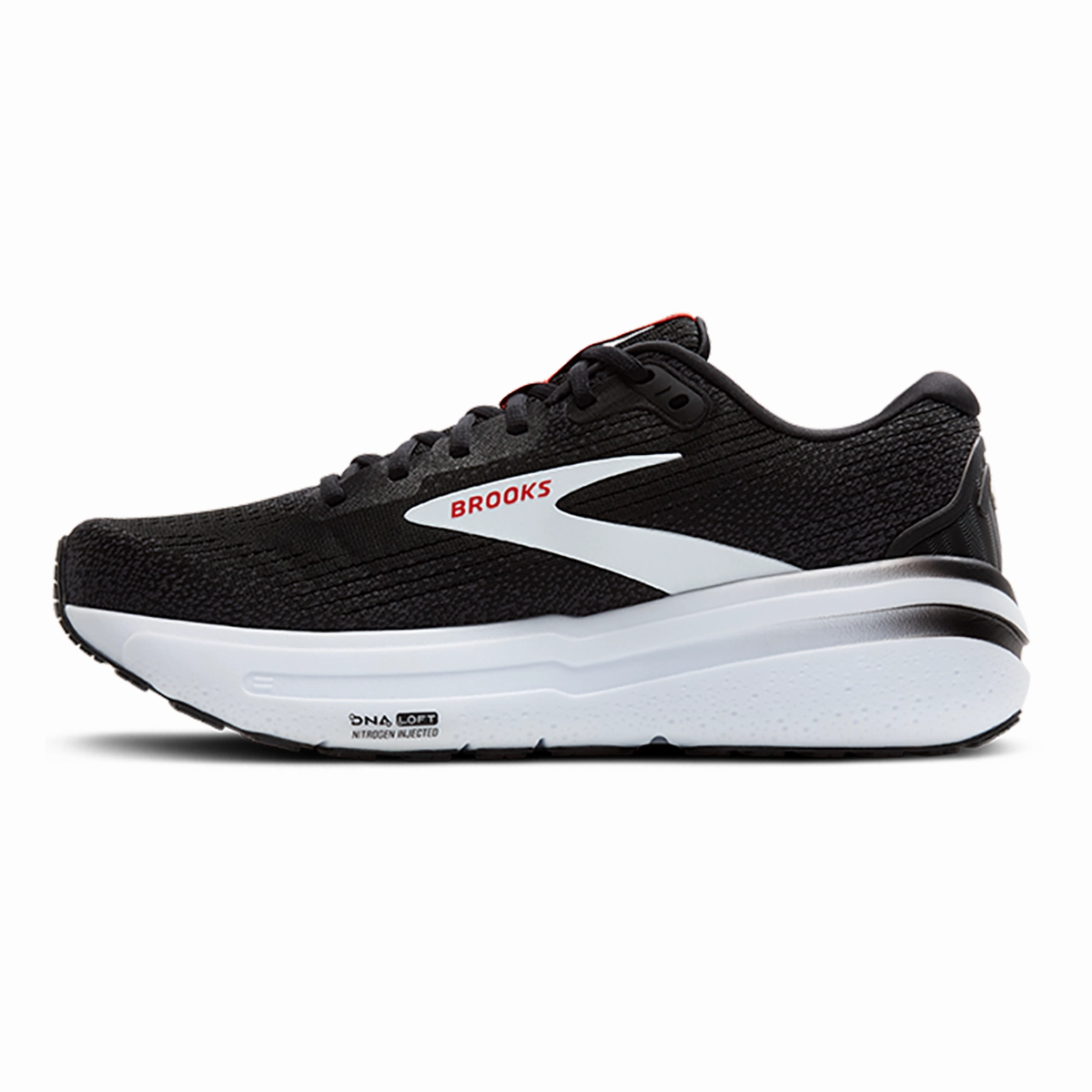 Brooks Ghost Max 2 - Black - White - Fiery Red Brooks performance running shoes