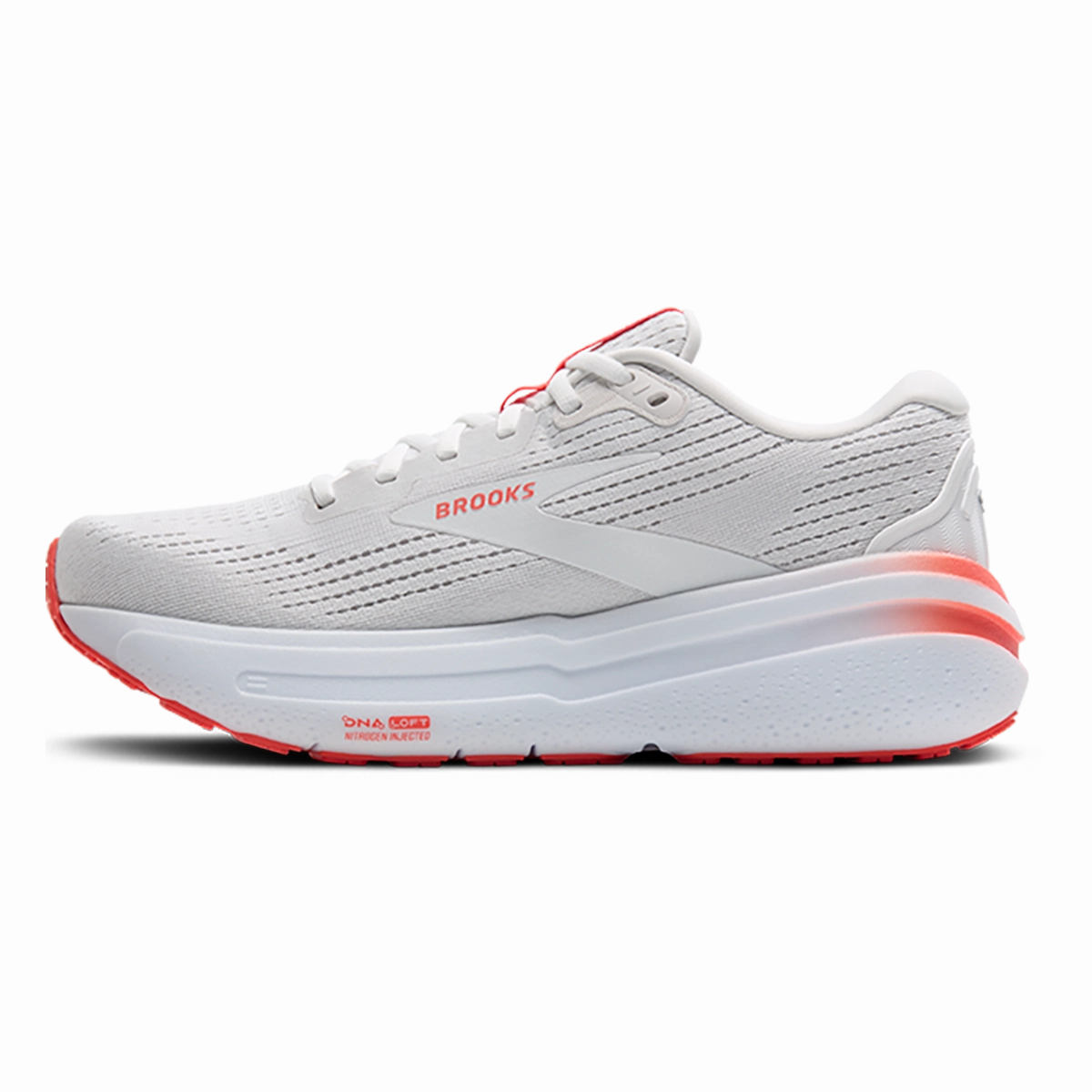 Brooks Ghost Max 2 - White - Hot Coral Brooks performance running shoes