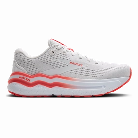 Brooks Ghost Max 2 - White - Hot Coral Brooks running shoes with responsive cushioning
