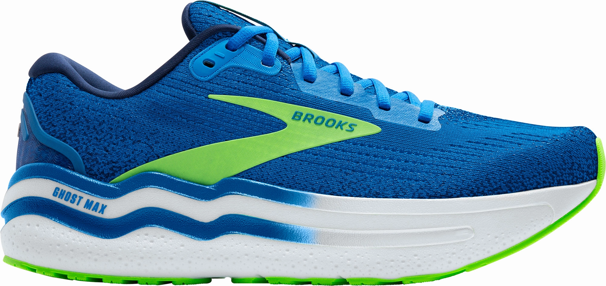 Brooks Ghost Max 2 Mens Running Shoes - Blue Brooks cushioned sneakers for distance running