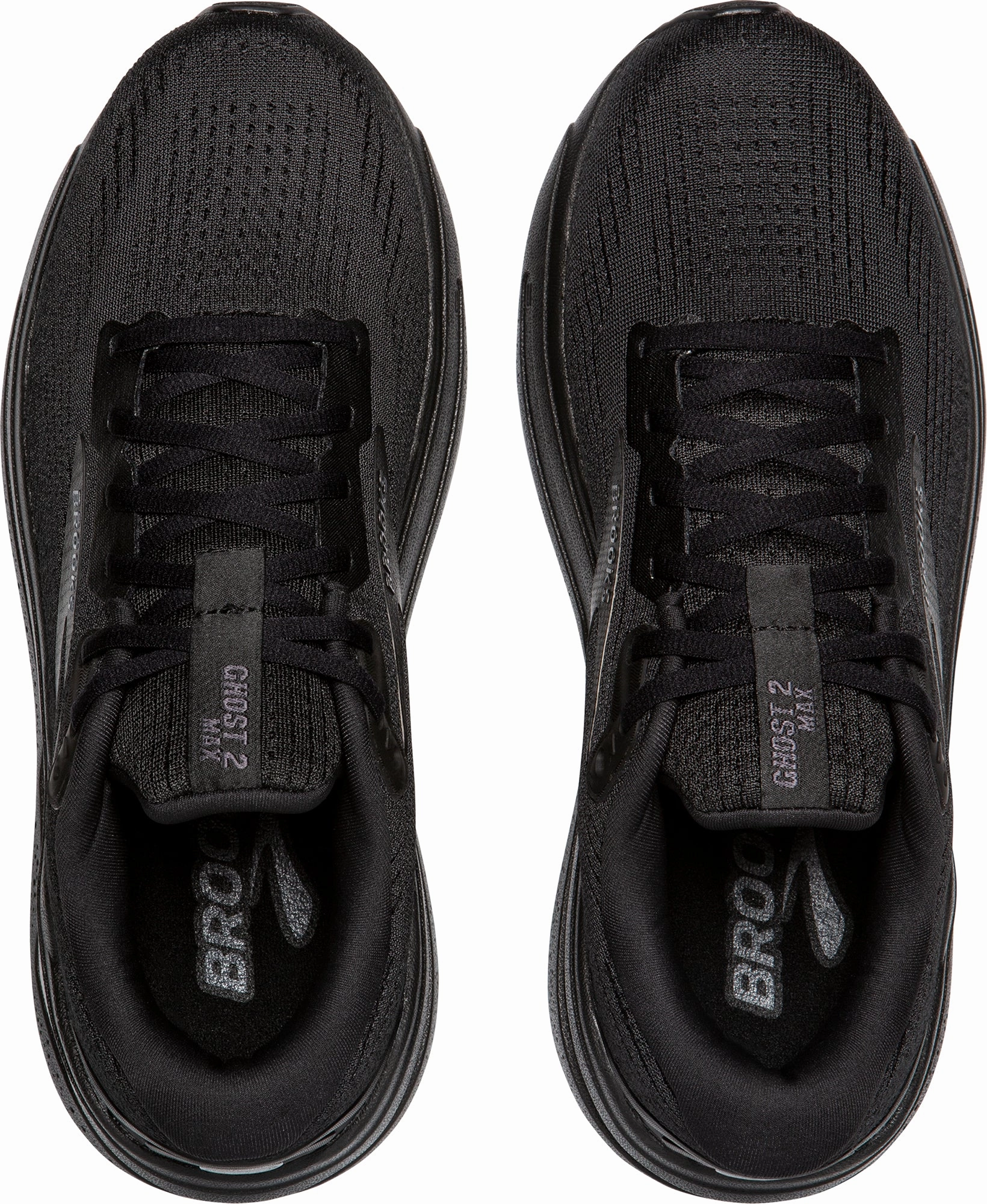 Brooks Ghost Max 2 WIDE FIT Mens Running Shoes - Black Training Sneakers
