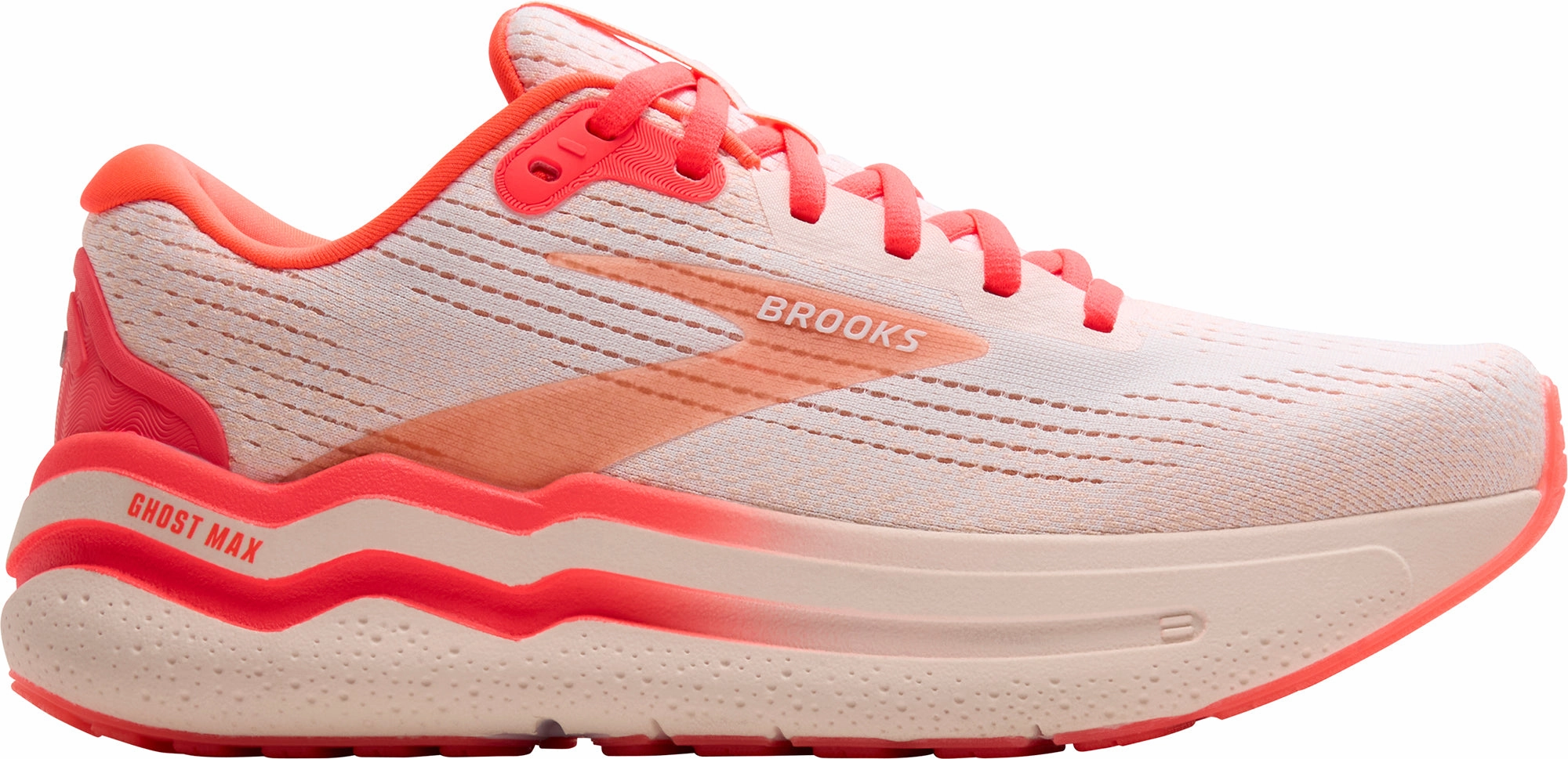 Brooks Ghost Max 2 Womens Running Shoes - Orange Brooks cushioned sneakers for distance running