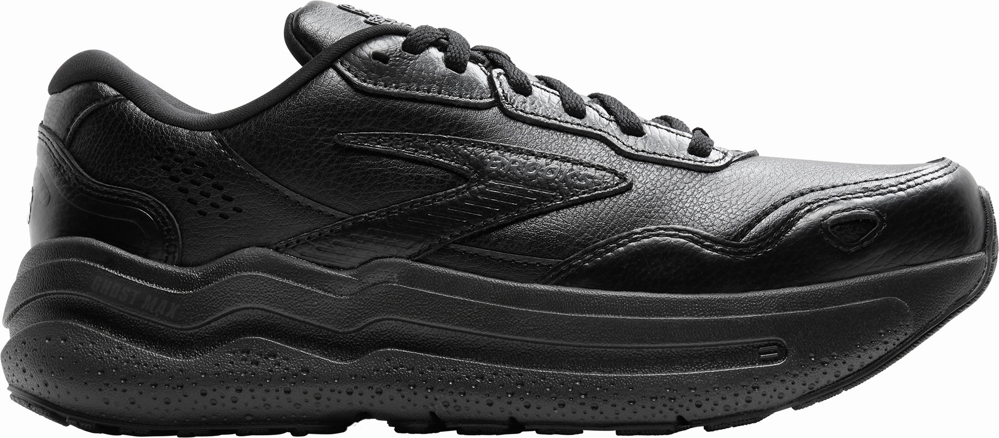 Brooks Ghost Max L Mens Walking Shoes - Black Brooks cushioned sneakers for distance running