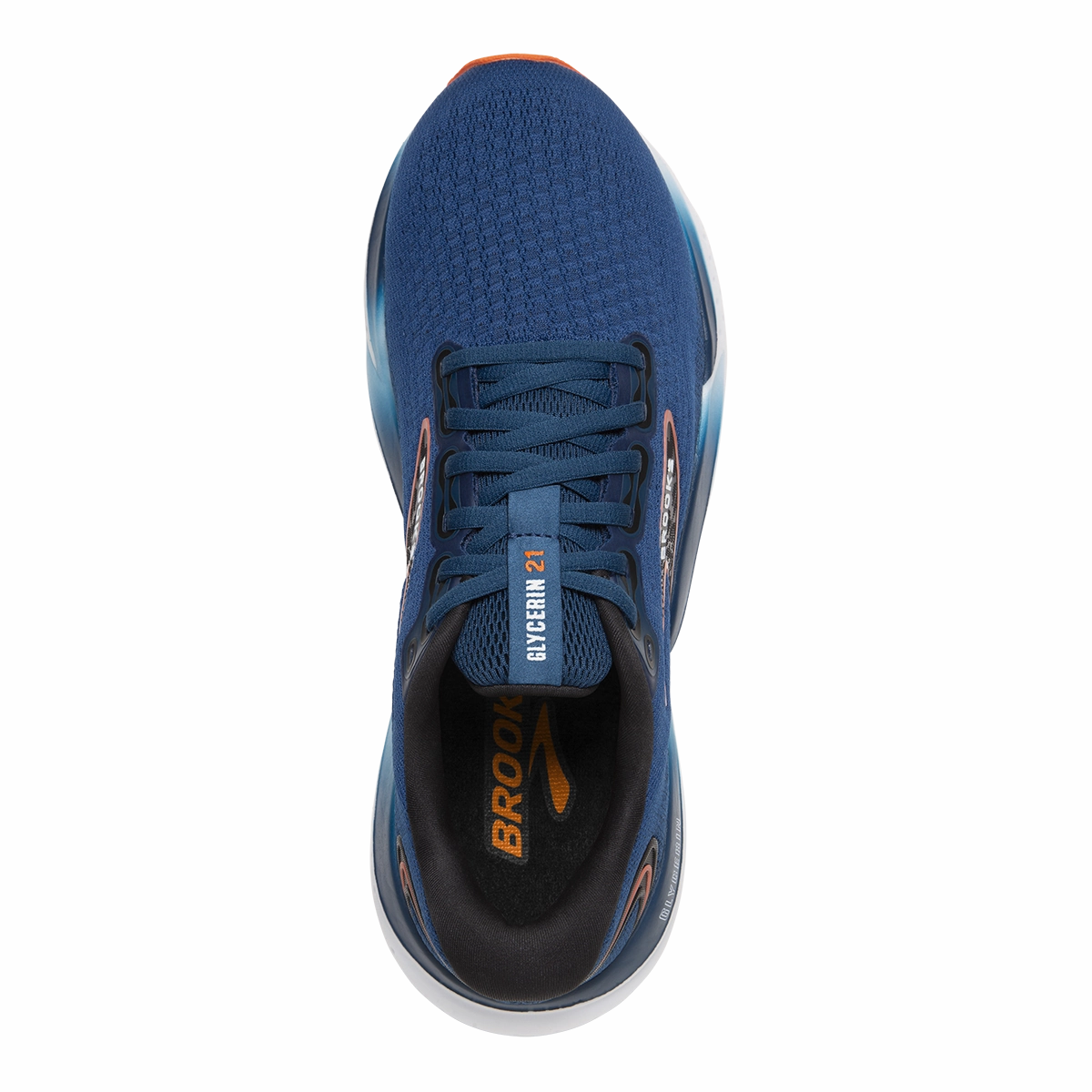 Brooks Glycerin 21 - Blue Opal - Black - Nasturtium Brooks performance running shoes