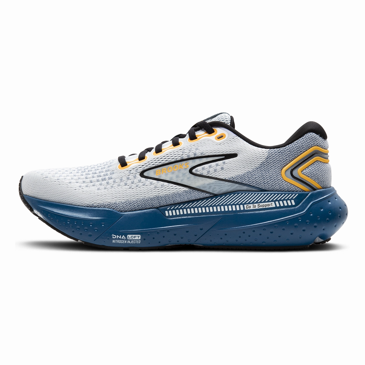 Brooks Glycerin 21 - White - Sapphire - Orange Brooks performance running shoes