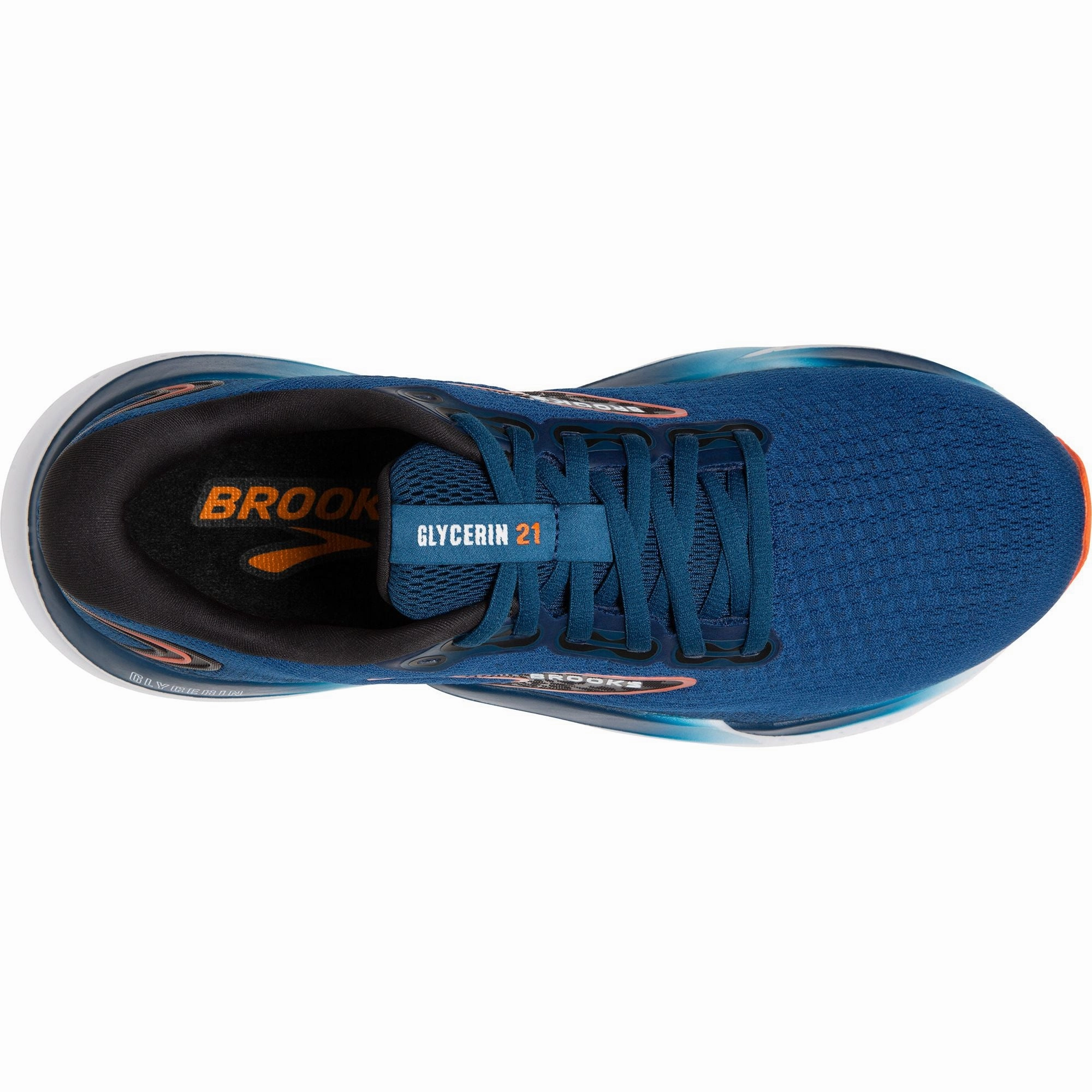 Brooks Glycerin 21 WIDE FIT Mens Running Shoes - Blue Distance Runners