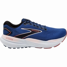 Brooks Glycerin 21 WIDE FIT Womens Running Shoes - Blue Brooks cushioned sneakers for distance running