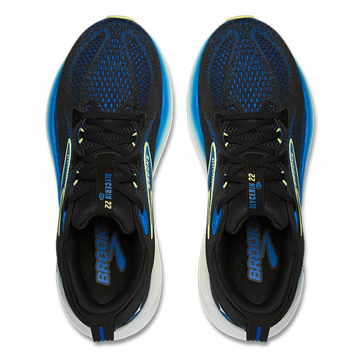 Brooks Glycerin 22 Black - Cobalt - Neo Yellow Brooks performance running shoes