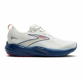 Brooks Glycerin 22 Gray - Navy Peony - Fiery Red Brooks running shoes with responsive cushioning
