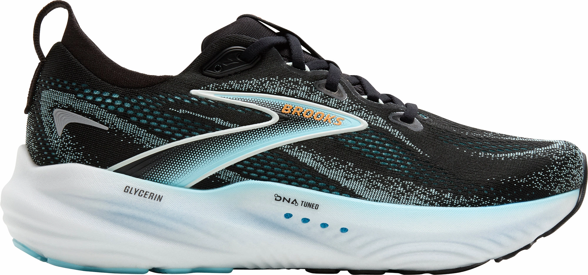 Brooks Glycerin 22 Mens Running Shoes - Black Brooks cushioned sneakers for distance running