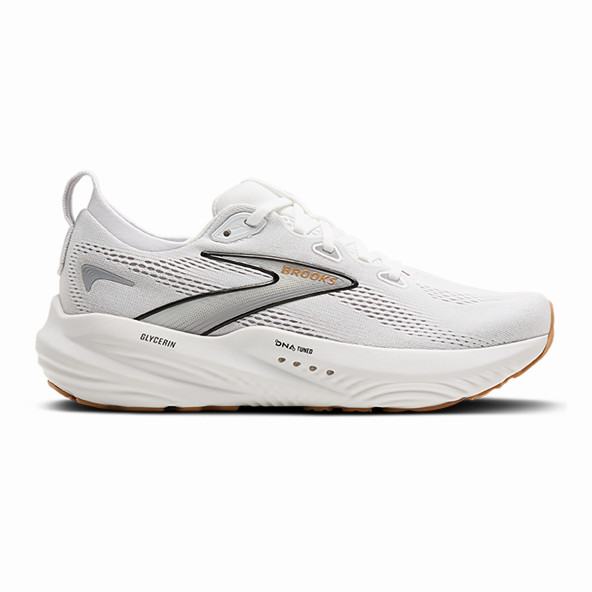 Brooks Glycerin 22 White - Grey - Black Brooks running shoes with responsive cushioning