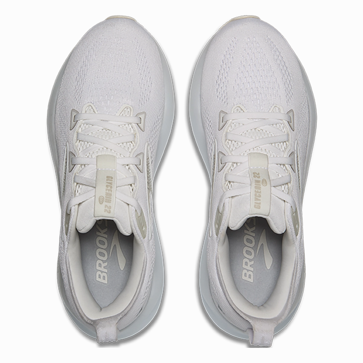 Brooks Glycerin 22 White - White - Grey Brooks performance running shoes