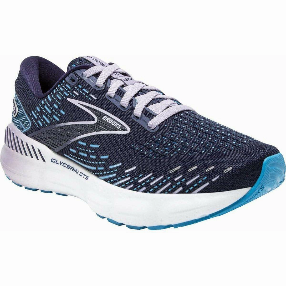 Brooks Glycerin GTS 20 Womens Running Shoes - Blue Distance Runners