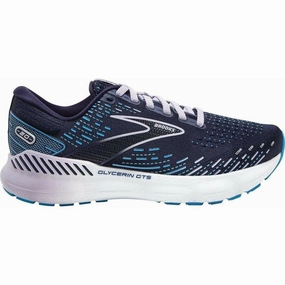 Brooks Glycerin GTS 20 Womens Running Shoes - Blue Brooks cushioned sneakers for distance running