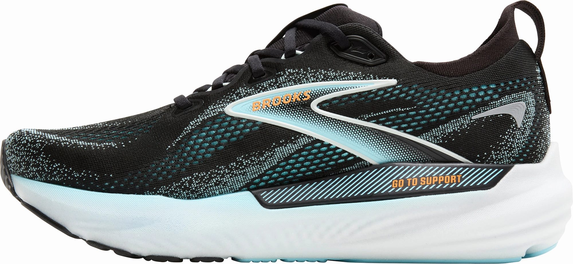 Brooks Glycerin GTS 22 Mens Running Shoes - Black Training Sneakers