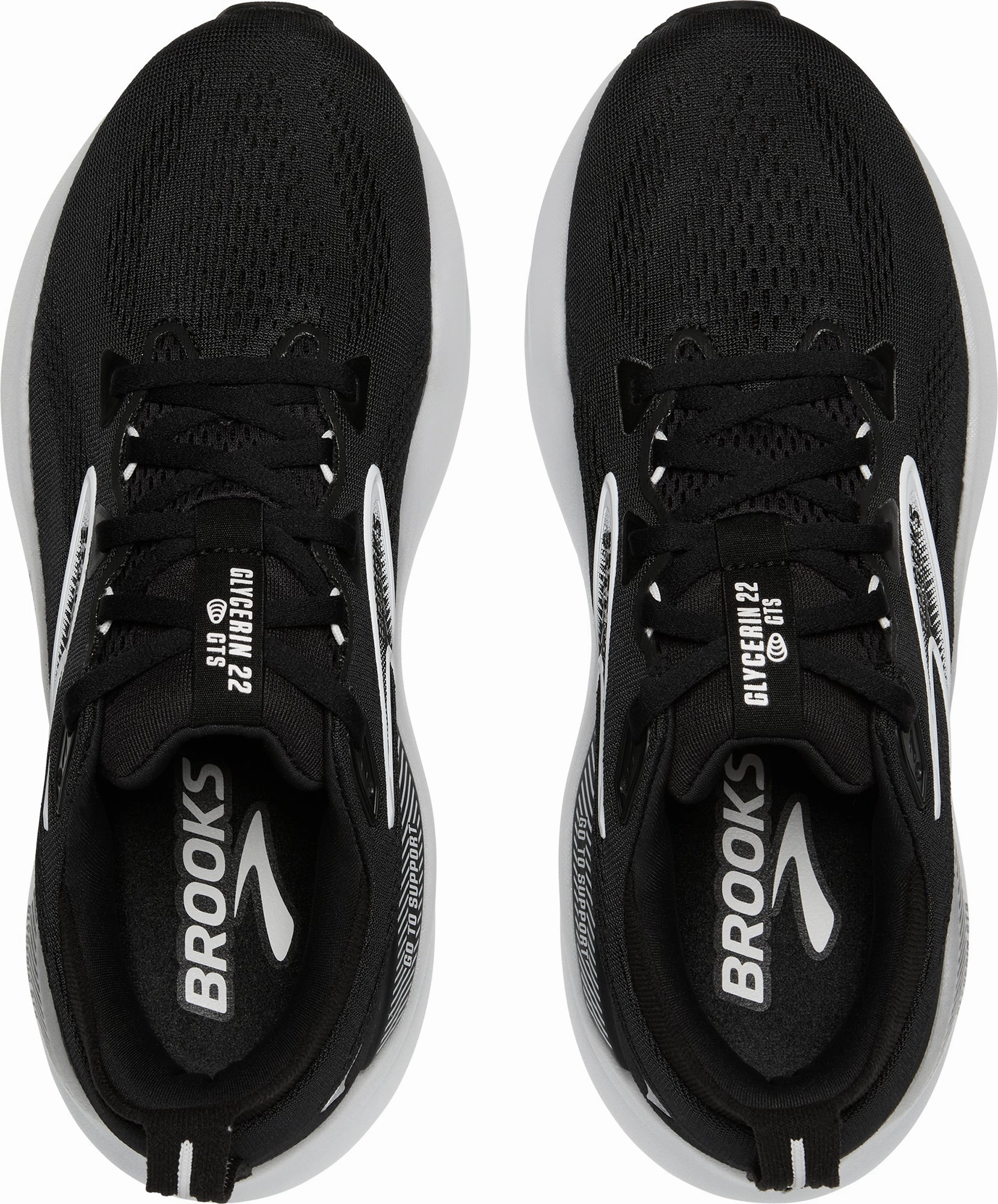 Brooks Glycerin GTS 22 WIDE FIT Womens Running Shoes - Black Distance Runners