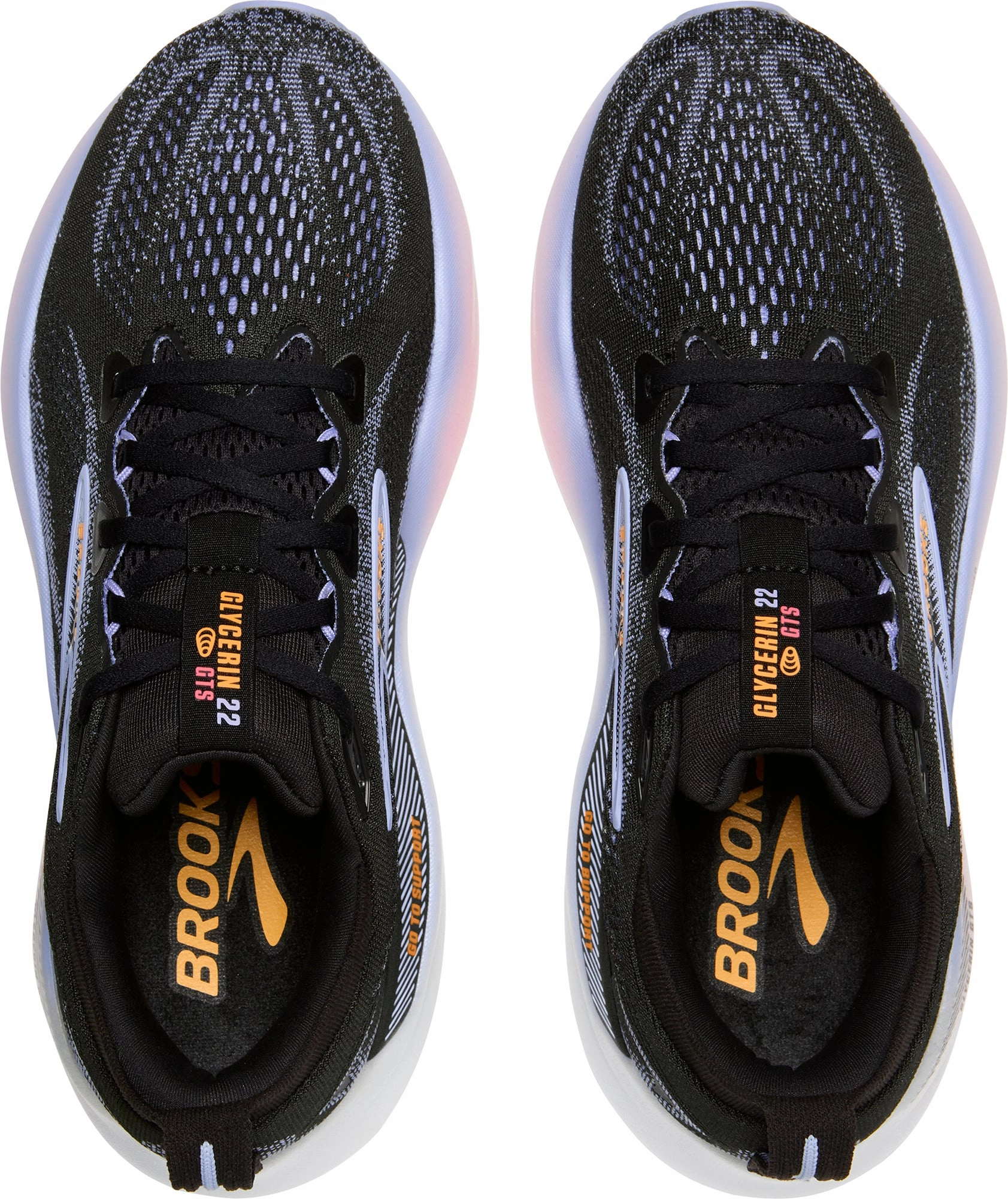 Brooks Glycerin GTS 22 Womens Running Shoes - Black Training Sneakers