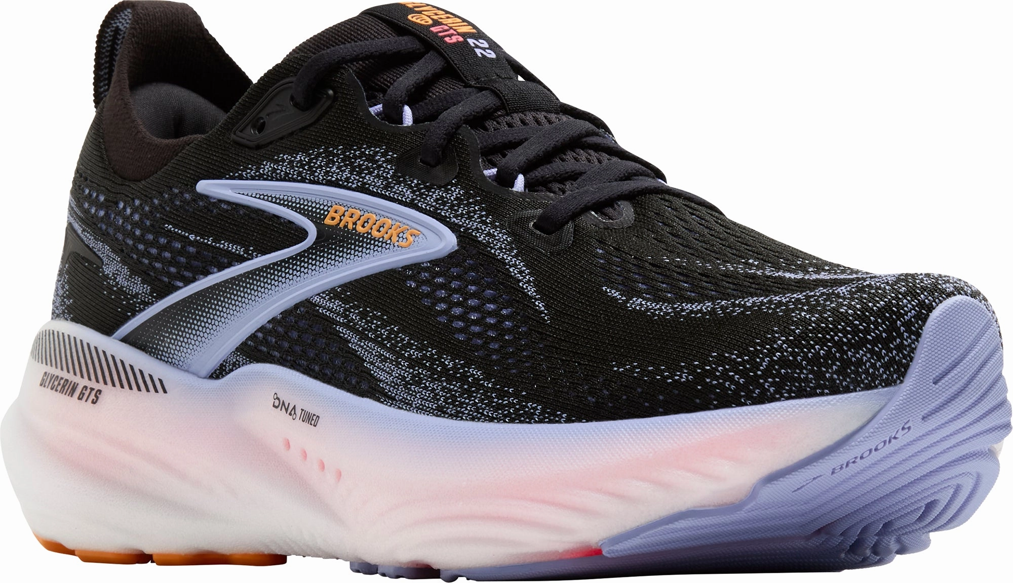 Brooks Glycerin GTS 22 Womens Running Shoes - Black Training Sneakers