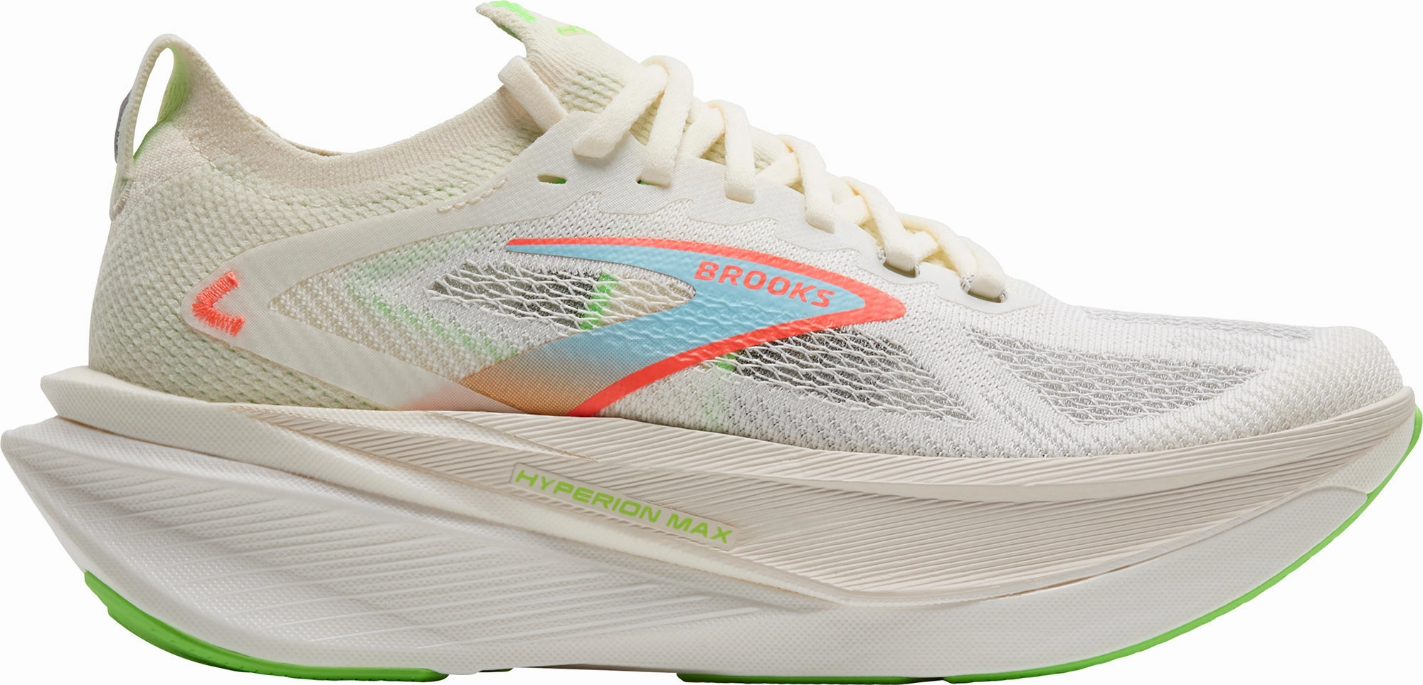 Brooks Hyperion Max 3 Mens Running Shoes - Cream Brooks cushioned sneakers for distance running