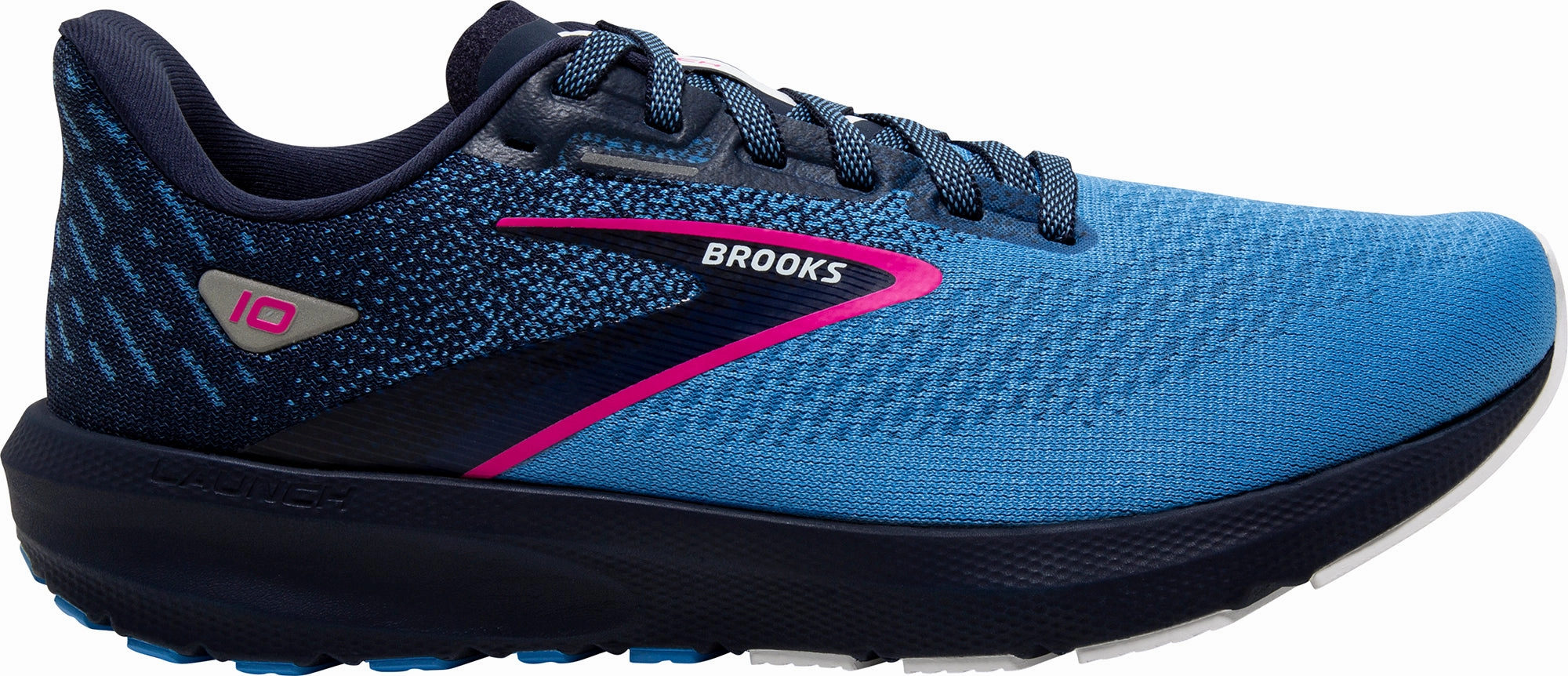 Brooks Launch 10 Womens Running Shoes - Blue Brooks cushioned sneakers for distance running