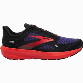 Brooks Launch 9 Mens Running Shoes - Black Brooks cushioned sneakers for distance running