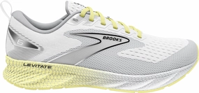 Brooks Levitate 6 Womens Running Shoes - White Brooks cushioned sneakers for distance running
