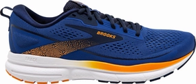 Brooks Trace 3 Mens Running Shoes - Blue Brooks cushioned sneakers for distance running