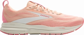 Brooks Trace 4 Womens Running Shoes - Pink Brooks cushioned sneakers for distance running