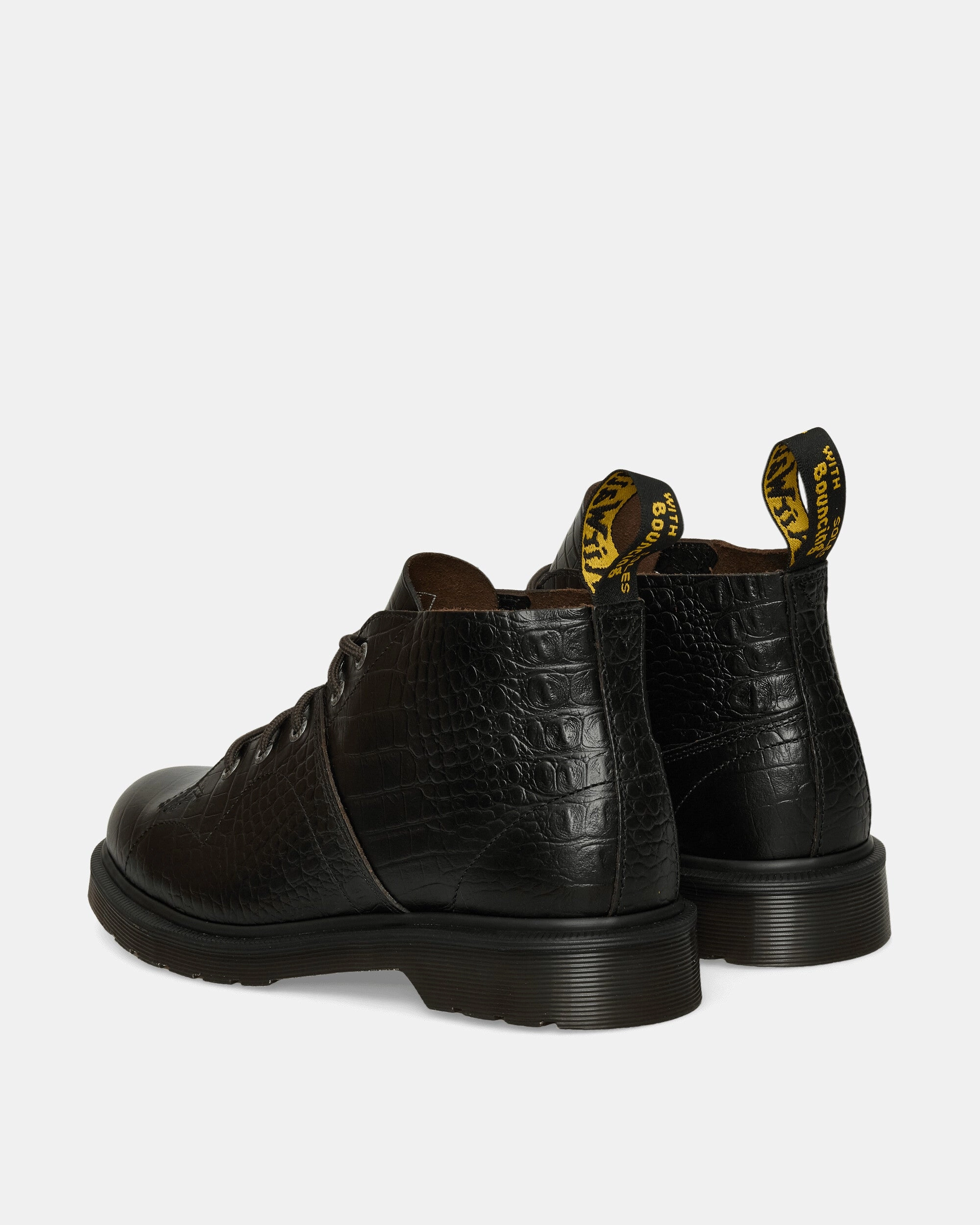 Church Crocodile Analine Leather Ankle Boots Dark Brown Smooth Leather Boots