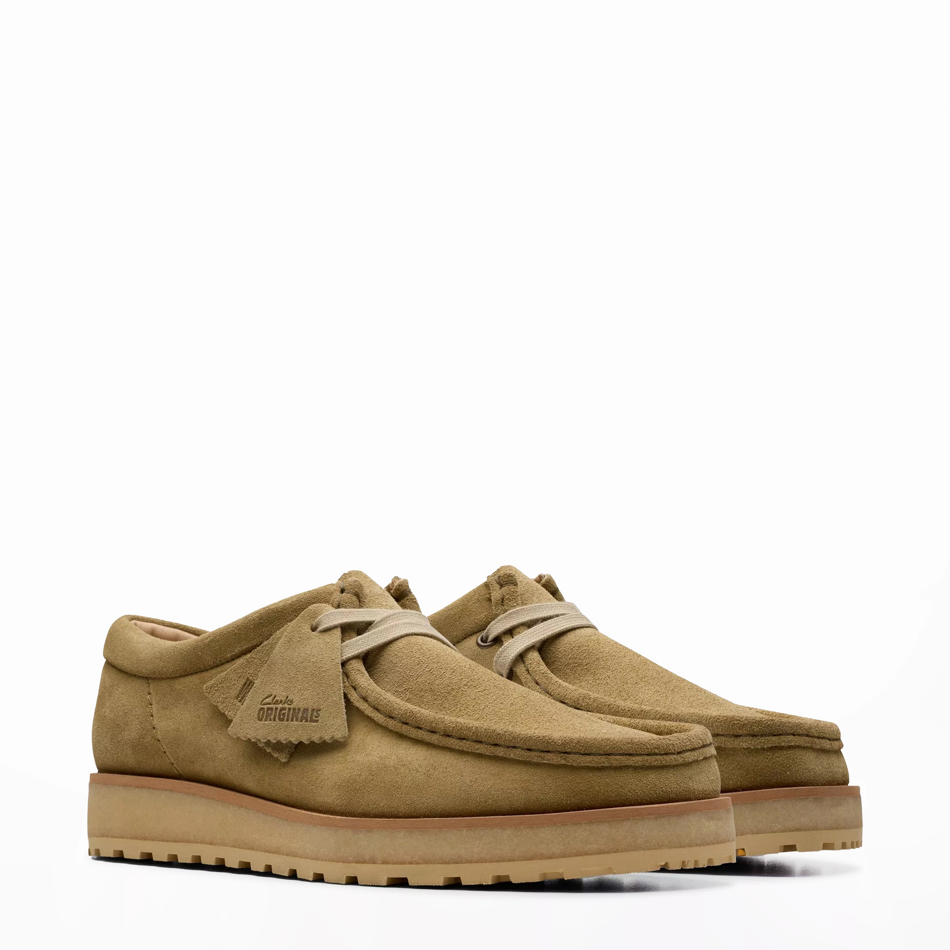 Clarks Originals The Wallabee Scout Lo Dark Sand Suede Heritage Suede Footwear