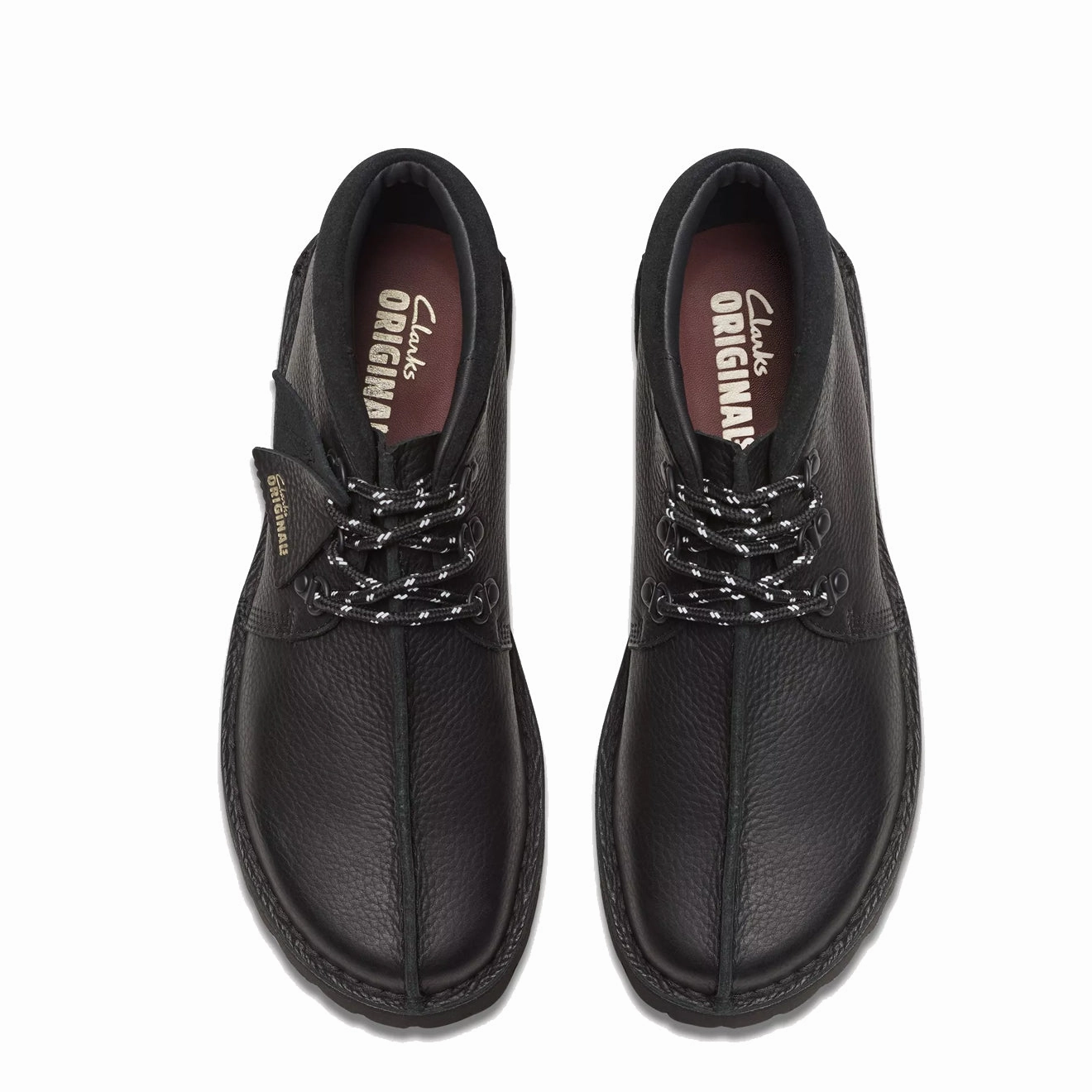 Clarks Originals Trek Hike Shoe Black Leather Heritage Suede Footwear