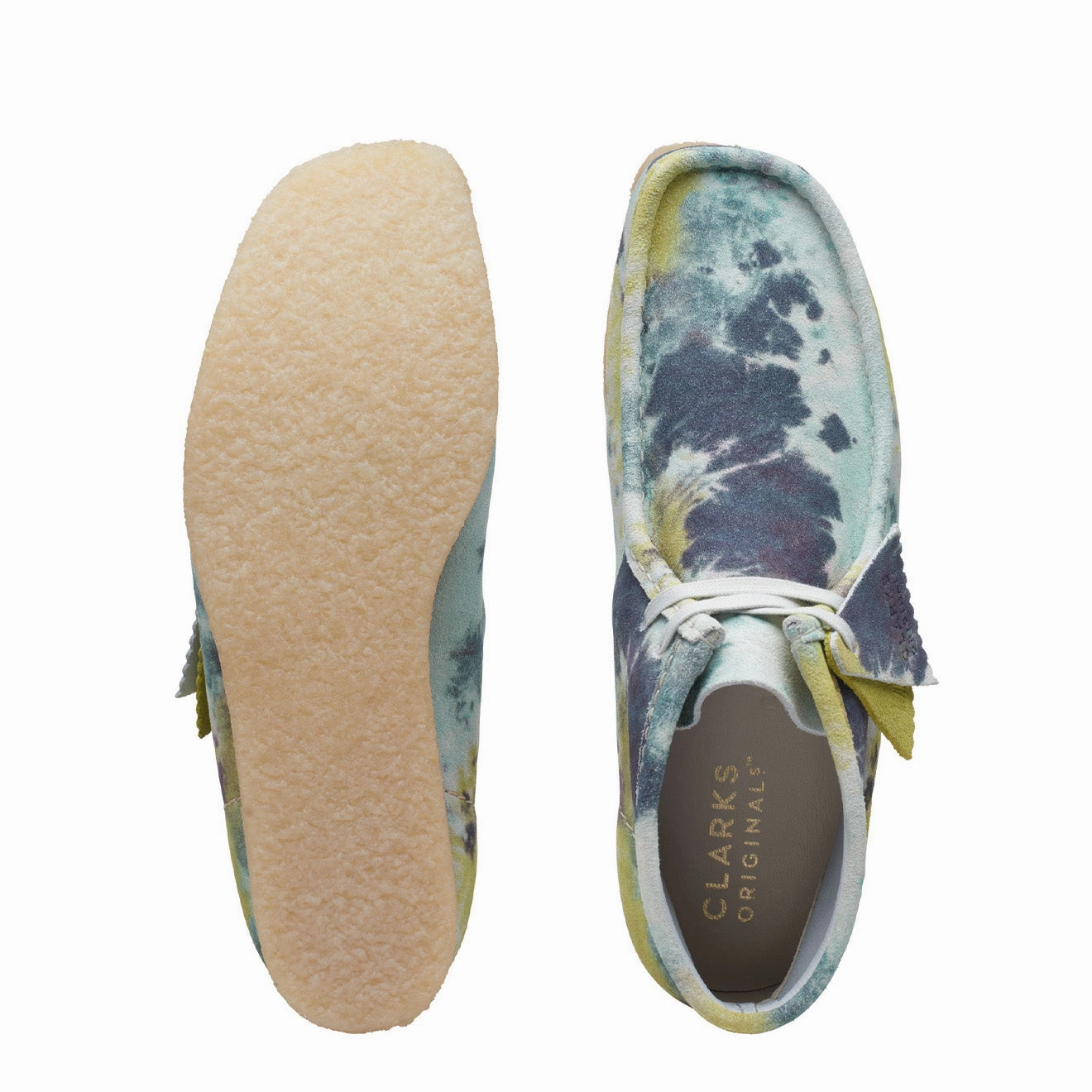 Clarks Originals Wallabee Boot Turquoise TieDye Heritage Suede Footwear