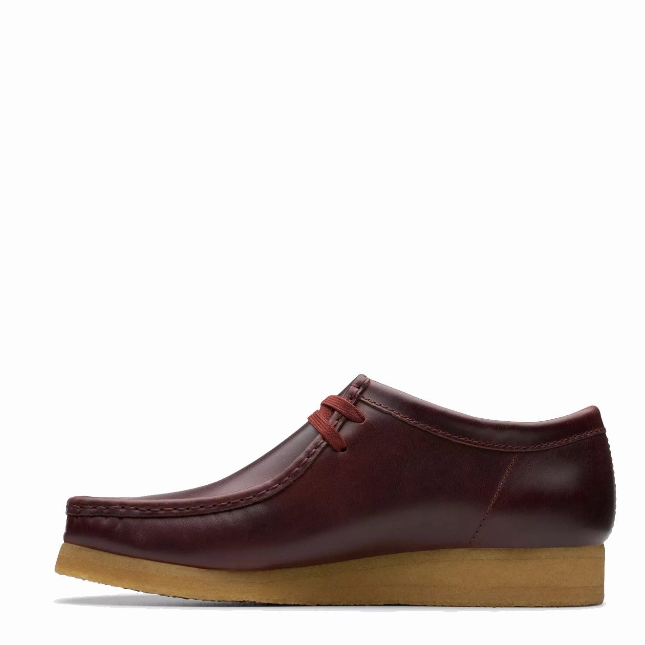 Clarks Originals Wallabee Deep Red Leather Heritage Suede Footwear
