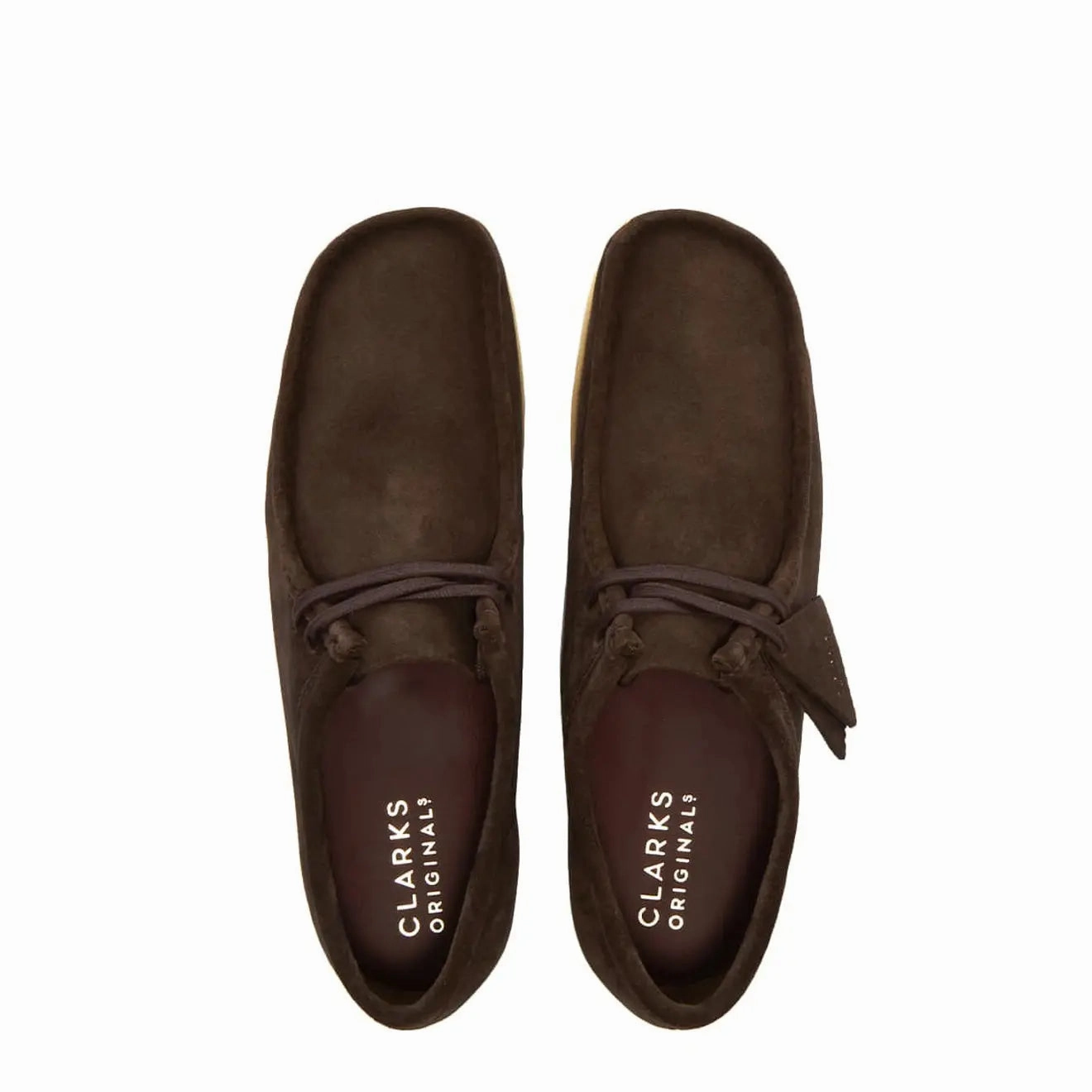 Clarks Originals Wallabee Shoes Dark Brown Suede Heritage Suede Footwear