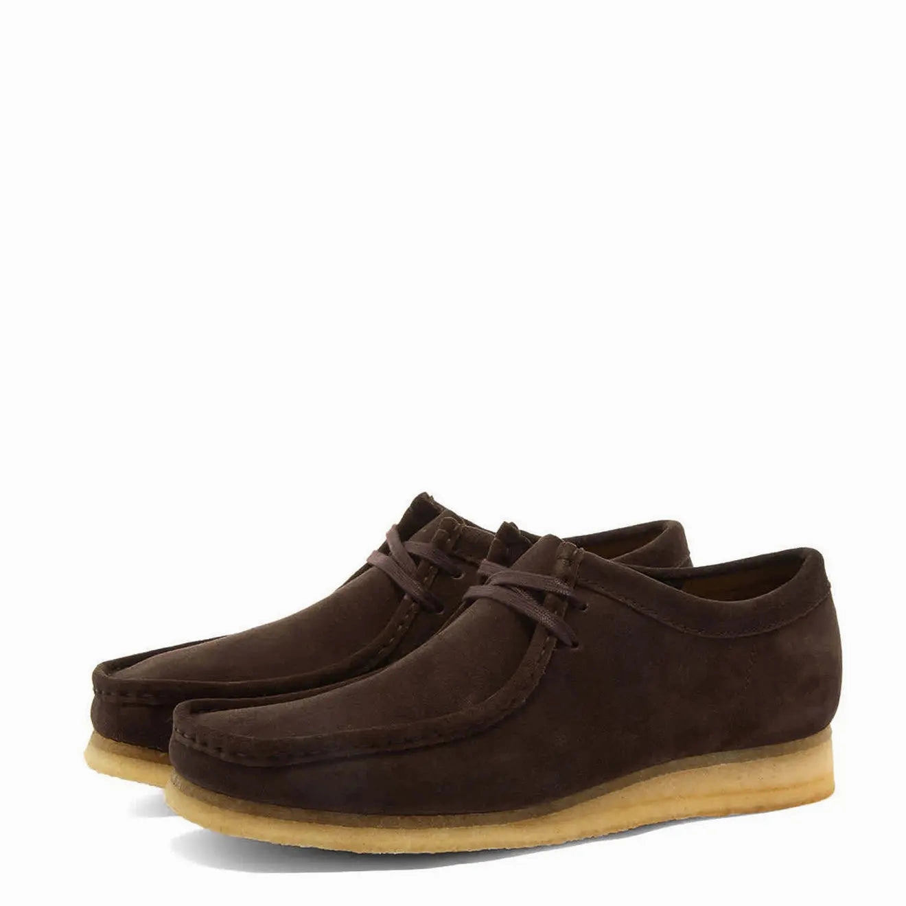 Clarks Originals Wallabee Shoes Dark Brown Suede Heritage Suede Footwear
