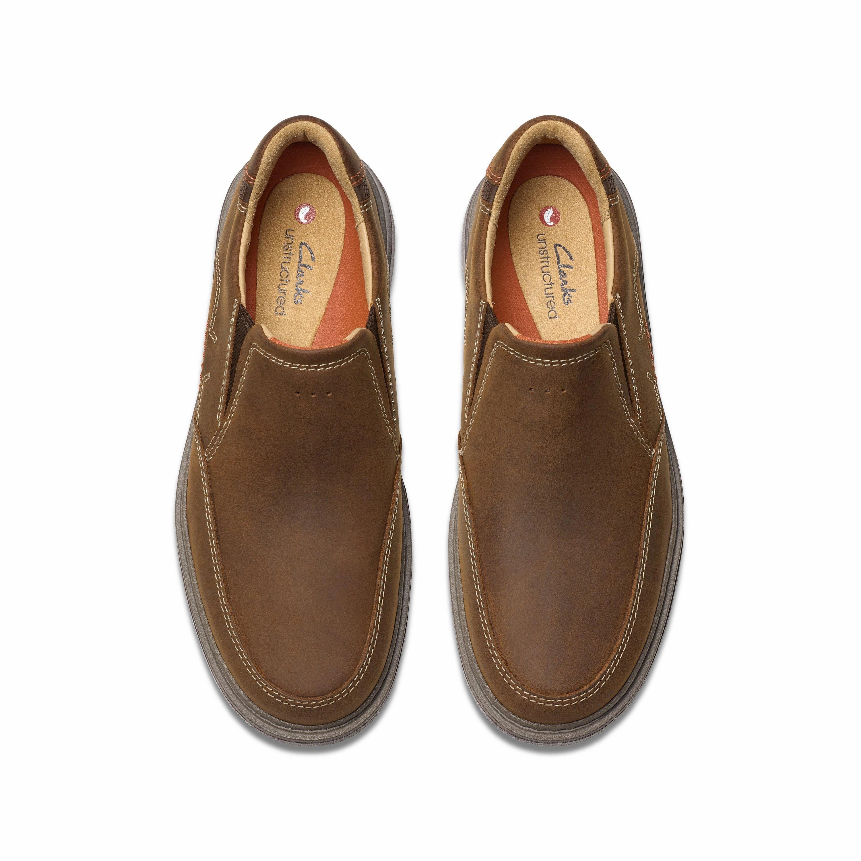 CLARKS UN BRILEY STEP MEN'S MEDIUM AND WIDE Clarks classic leather shoes
